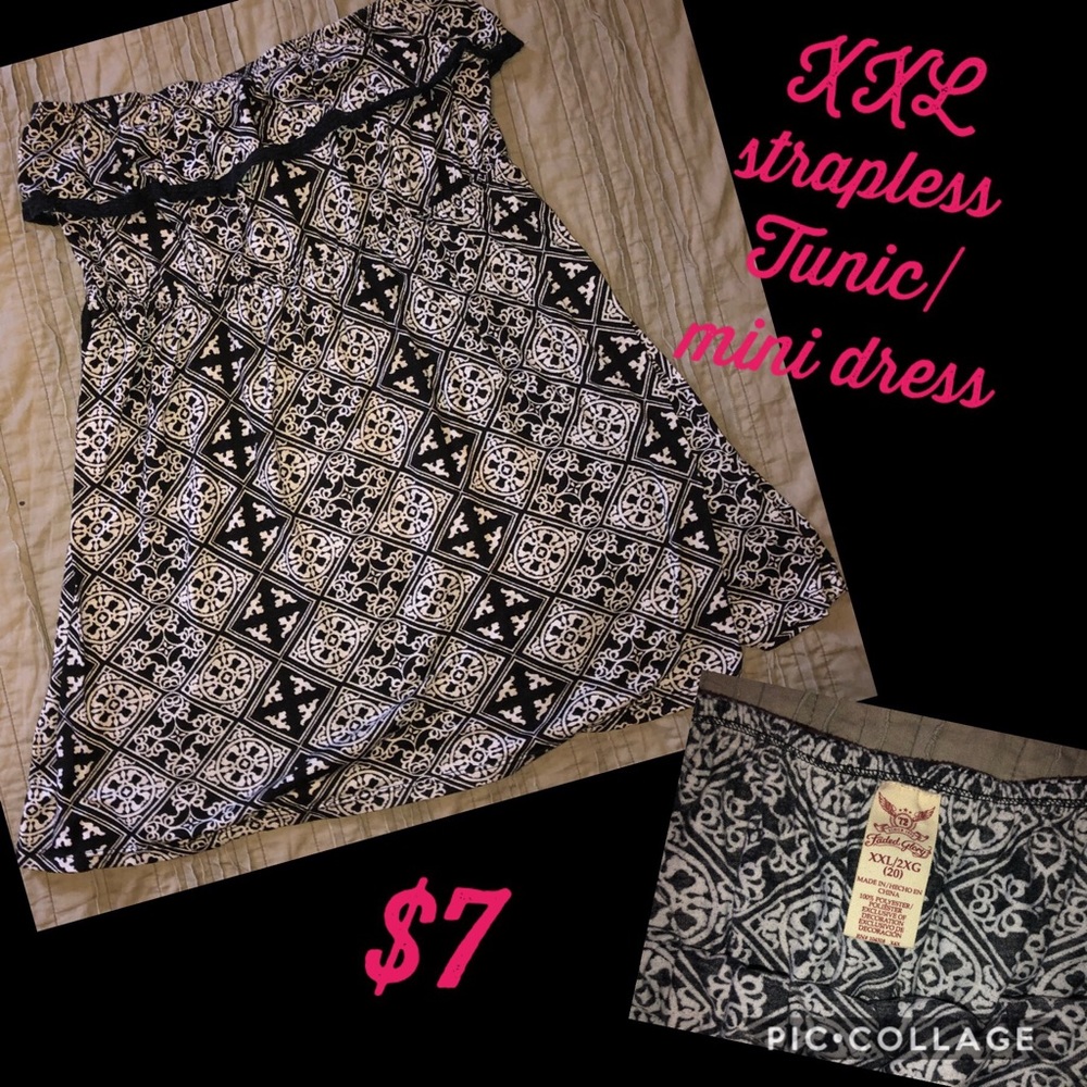 2x strapless tunic
